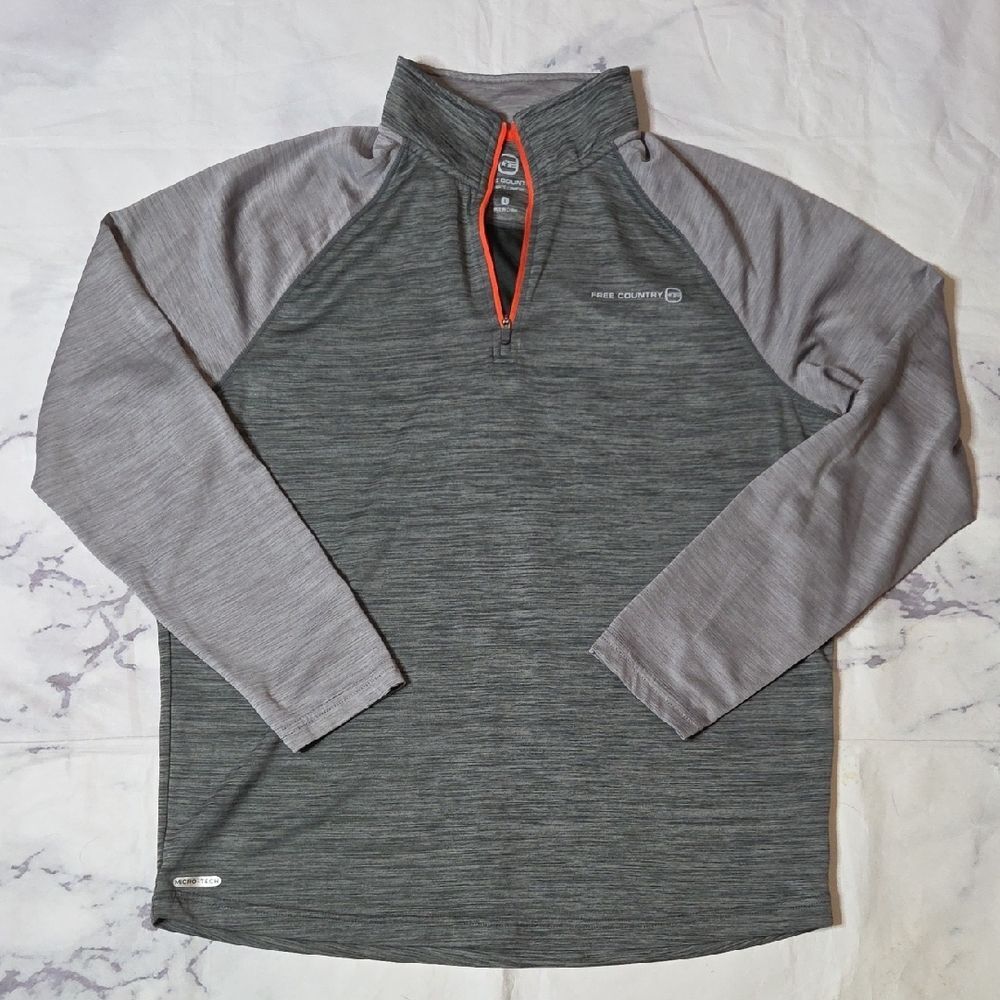 Free Country Gray Micro-Tech Pullover